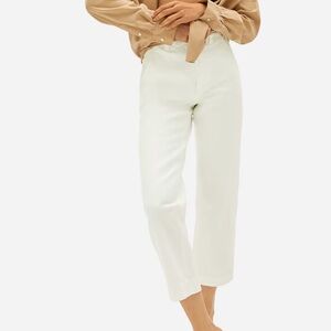 Everlane Cropped Tan Cotton Pant